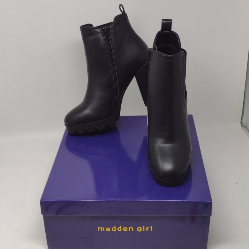 Madden Girl Black Ankle Boots